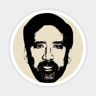 Nicolas Cage Iconic Hollywood Actor Face: Tribute to Film Legend Magnet